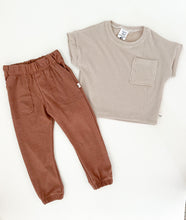 Load image into Gallery viewer, Pocket Sweats: Rosy Brown, Boysenberry, Cafe