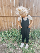 Load image into Gallery viewer, Freya Pants Romper: Black Cable Rib