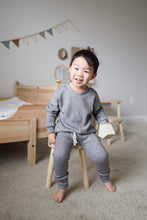 Load image into Gallery viewer, Cashmere Waffle Lounge Pants + Fitted Raglan