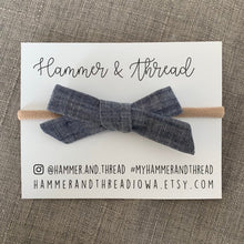 Load image into Gallery viewer, Upcycled Fabric Hair Bows