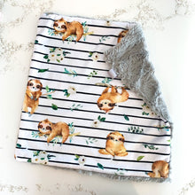 Load image into Gallery viewer, Sloth Baby Blanket