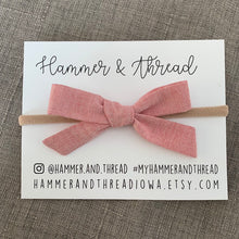 Load image into Gallery viewer, Upcycled Fabric Hair Bows