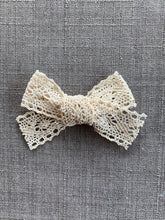 Load image into Gallery viewer, Ivory Lace Hair Bow