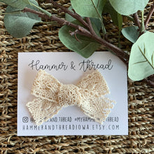 Load image into Gallery viewer, Ivory Lace Hair Bow