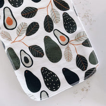 Load image into Gallery viewer, reusable cloth paper towels in avocado pattern for green house cleaning product