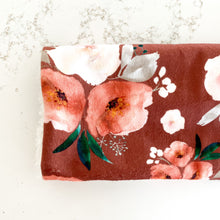 Load image into Gallery viewer, Rust Floral Baby Blanket