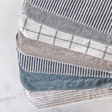 Load image into Gallery viewer, linen paperless towel, handmade unpaper towel, textured cloth paper towel, reusable cotton paper towel, budget gift, gift under 40, gift under 50, gift under 100, farmhouse kitchen, practical gift, for women, for cleaner, for teacher, eco-friendly stocking stuffer, zero waste cleaning product, green kitchen, lint free cleaning cloth, handmade in the USA, made in South Dakota, small shop, small business