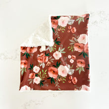 Load image into Gallery viewer, Rust Floral Baby Blanket