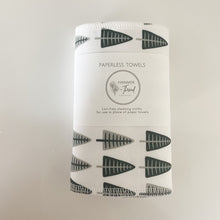 Load image into Gallery viewer, Christmas Tree Paperless Towel, 3ply Holiday Cloth Paper Towel, Reusable Paper Towel, Kitchen Towel, Cloth Paper Towels, Eco Stocking Stuffer, gifts under $50, gifts to save money, eco-friendly christmas, plastic-free christmas, zero-waste gift, eco-friendly housecleaning products, scandinavian christmas trees, holiday kitchen decor, useful holiday decor