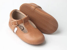 Load image into Gallery viewer, Premium Leather Desert Sand T-Bar Shoes