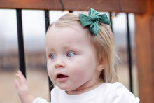 Load image into Gallery viewer, Green Velvet Hair Bow