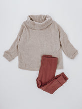 Load image into Gallery viewer, Cowl Neck Chenille Crochet Sweater