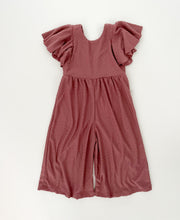 Load image into Gallery viewer, Iris Pants Romper in Mauve Swiss Dot