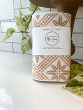 Load image into Gallery viewer, reusable cloth paper towels in neutral earth tones for green house cleaning product