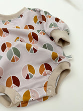 Load image into Gallery viewer, Sweater Romper: Peace Sign Circles