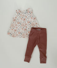Load image into Gallery viewer, Pink Floral Swing Tank + Ribbed Leggings