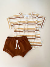 Load image into Gallery viewer, Sunset Stripe Dolman Tee + Redrock Shorties (6-9mo, 4T)