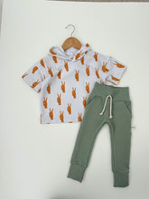 Load image into Gallery viewer, Hooded Boxy Tee: Peace Sign Hands