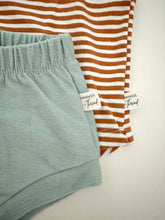 Load image into Gallery viewer, Camel Striped Tee + Mineral Textured Shorties