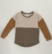Load image into Gallery viewer, Reed Long Sleeve Neutral Colorblock Pullover