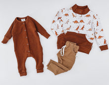 Load image into Gallery viewer, Lennon Snap Romper: Organic Waffle