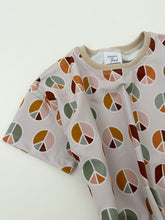 Load image into Gallery viewer, Napa Boxy Tee: Peace Sign Circles