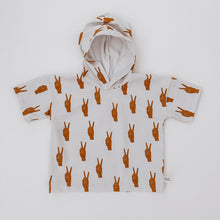 Load image into Gallery viewer, Hooded Boxy Tee: Peace Sign Hands