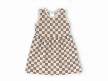Load image into Gallery viewer, Elena Tank Dress: Sand Check