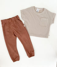 Load image into Gallery viewer, Pocket Sweats: Rosy Brown, Boysenberry, Cafe

