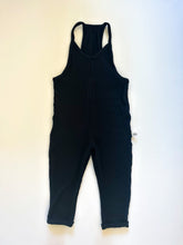 Load image into Gallery viewer, Freya Pants Romper: Black Cable Rib
