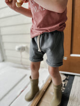 Load image into Gallery viewer, Rolled Hem Pocket Shorts : Rain
