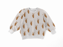 Load image into Gallery viewer, Archer Crewneck Sweatshirt: Peace Sign Hands
