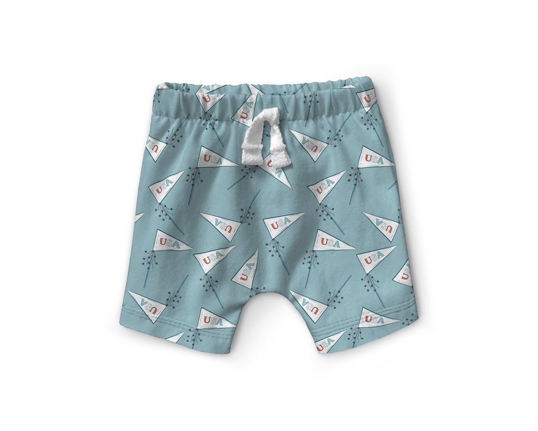 Play Shorts in USA Pennant