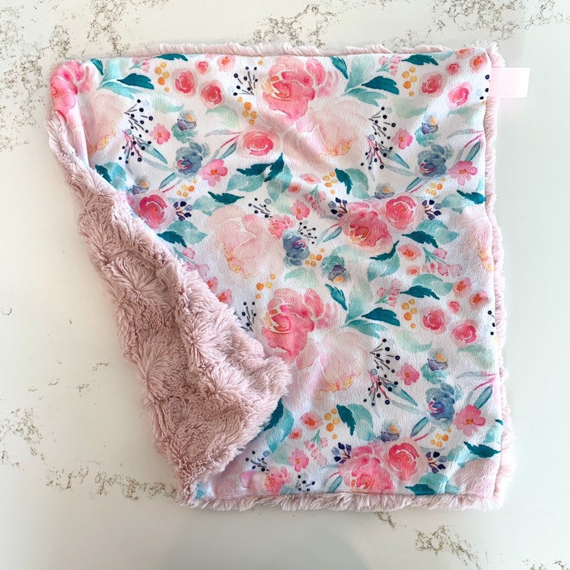 Pink Blooms Baby Blanket