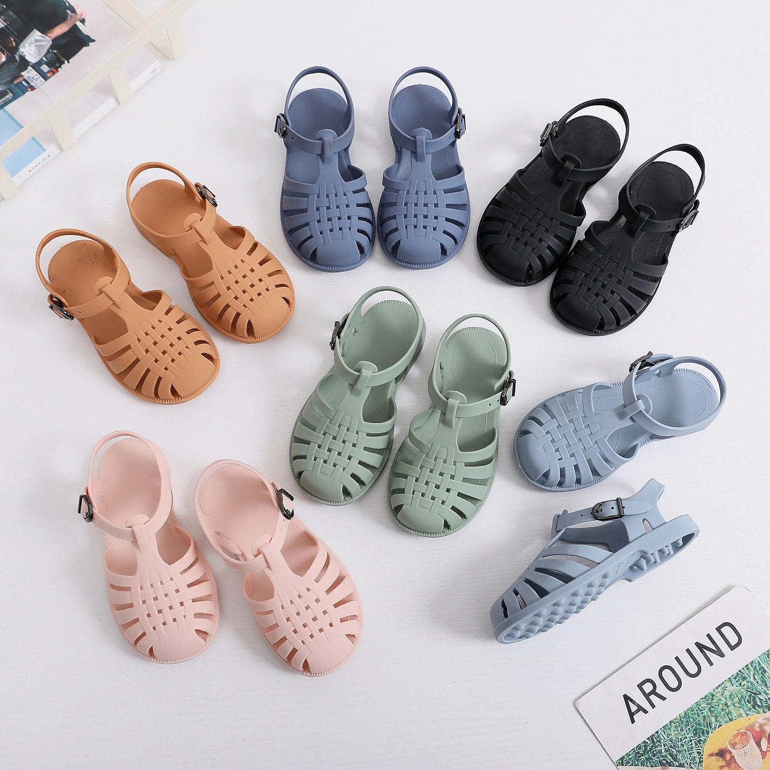 Matte Kids Jelly Shoes Hammer Thread