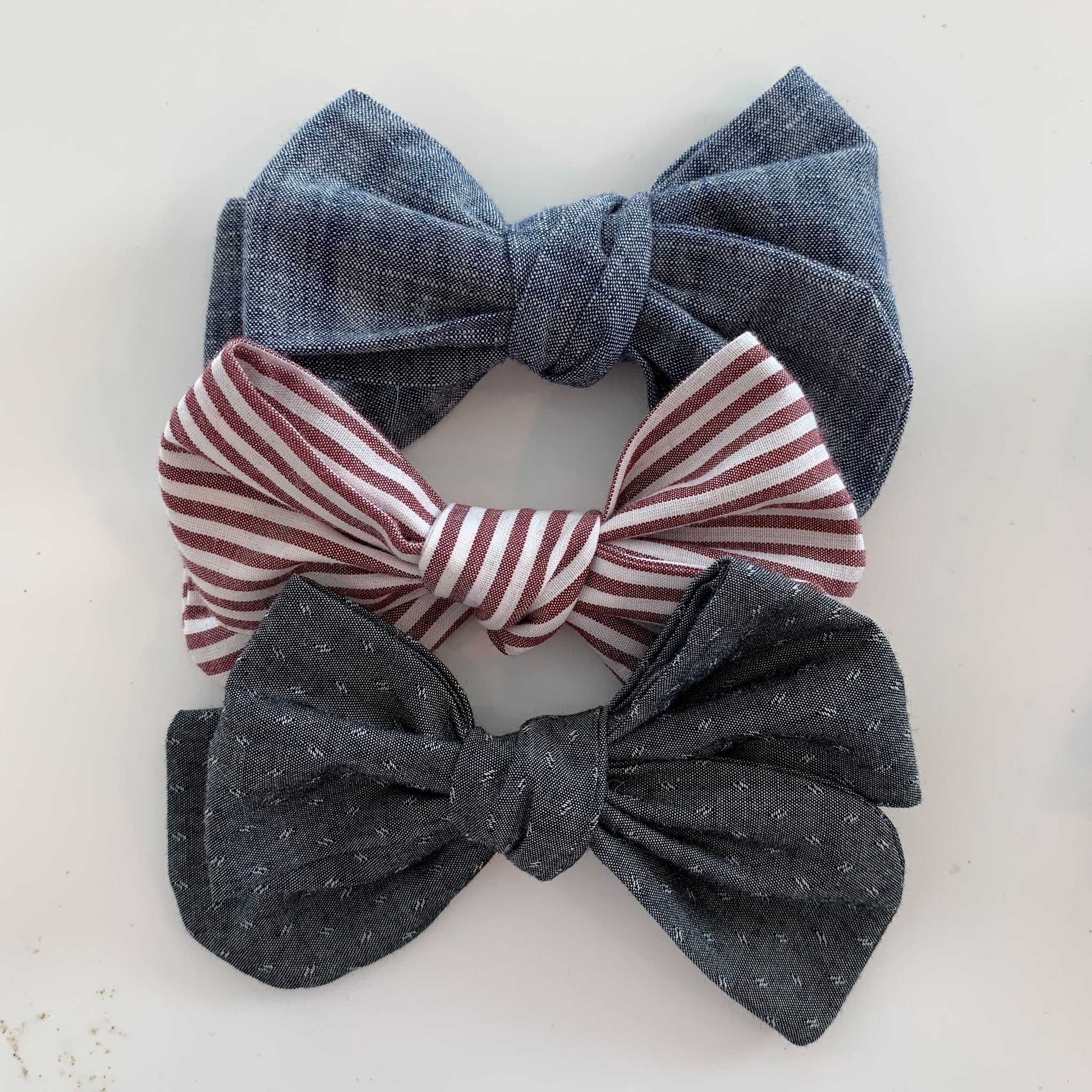 Upcycled Pinwheel Hair Bows – Hammer & Thread