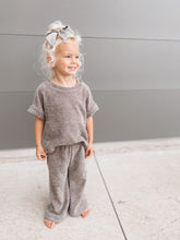 Load image into Gallery viewer, Relaxed Tee + Maren Wide Leg Pants Chenille Crochet Set
