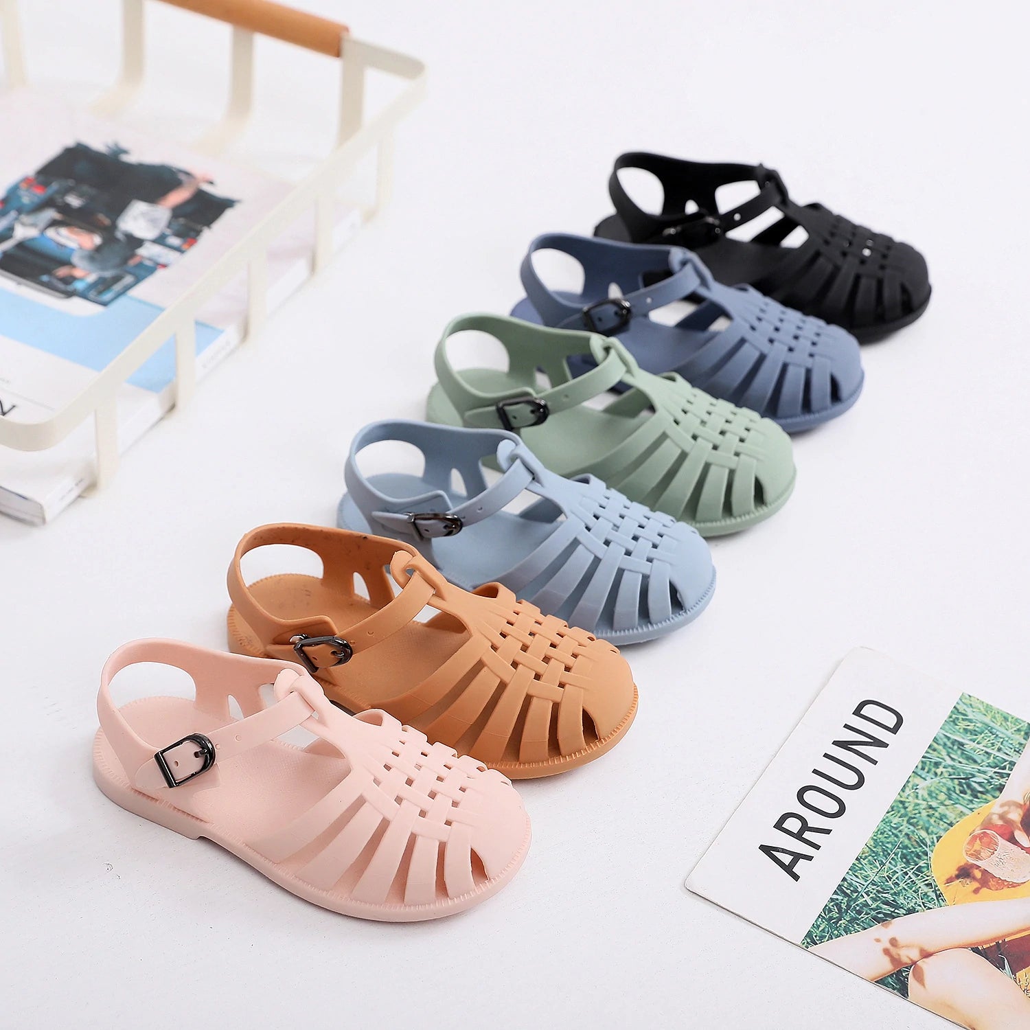 Matte Kids Jelly Shoes Hammer Thread