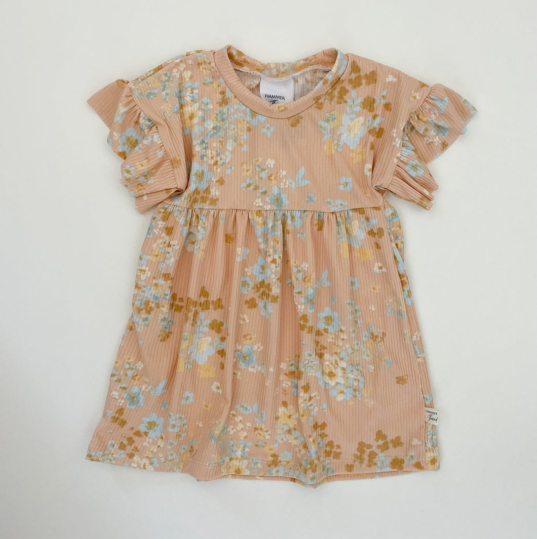 Evie Dress in Peach Floral