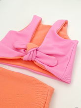 Load image into Gallery viewer, Neon Two-Piece Swimsuit with Reversible Top and Reversible Bottoms

