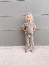 Load image into Gallery viewer, Relaxed Tee + Maren Wide Leg Pants Chenille Crochet Set
