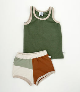 Organic Colorblock Shorts