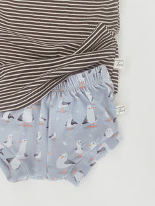 Charcoal Striped Tank + Seagull Shorties