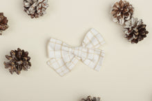 Load image into Gallery viewer, Gold Plaid Hair Bow

