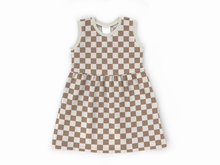 Load image into Gallery viewer, Elena Tank Dress: Sand Check
